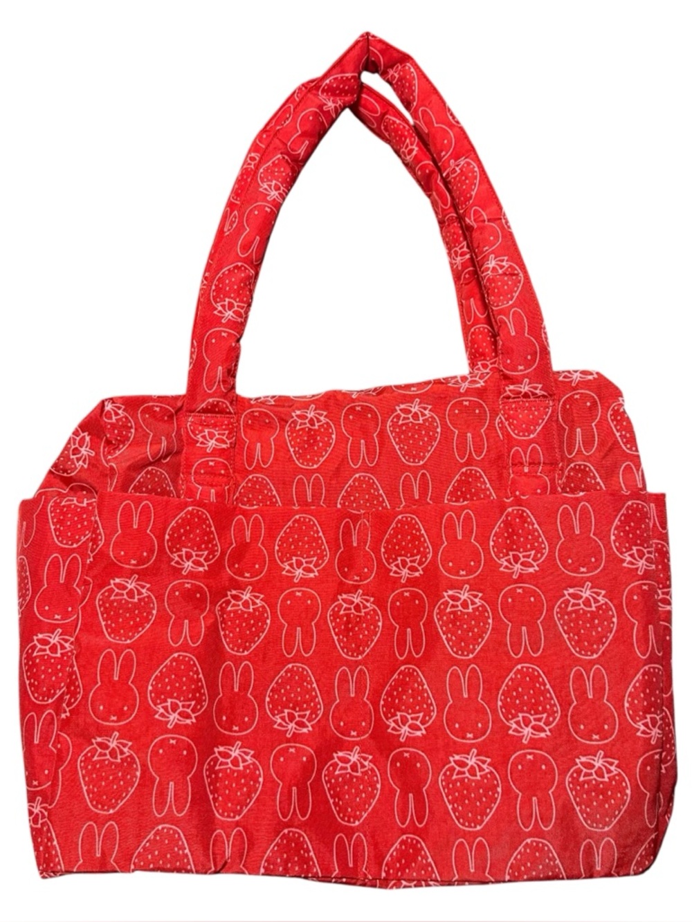 NWT Baggu x Miffy Small Cloud Carry-On Red Miffy Strawberries Pattern